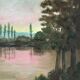 Pink lake painting