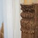 Carved teak column XIXth - India