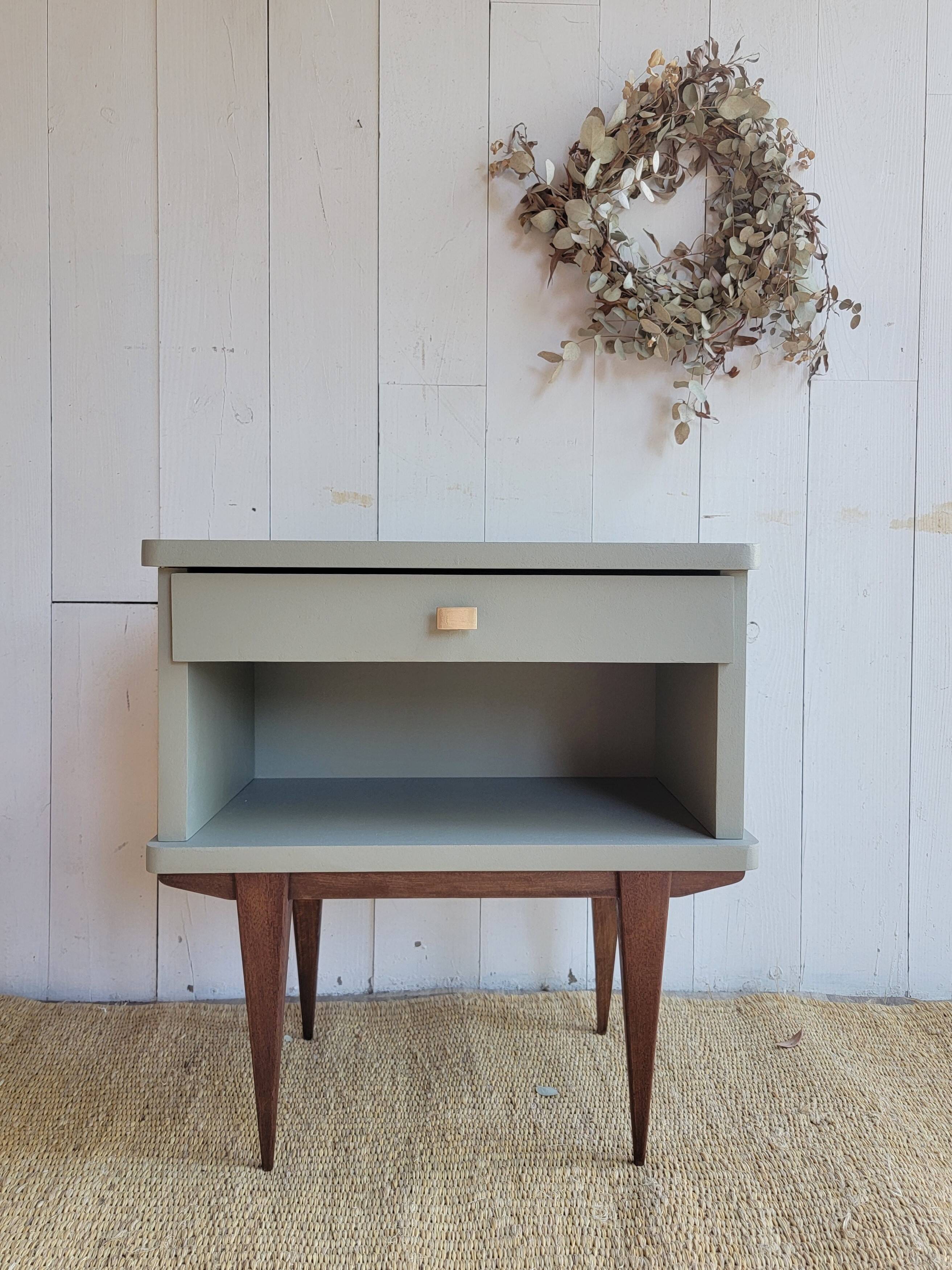 Table de chevet vintage rénovée