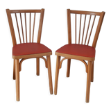 Pair of Baumann bistro chairs N°12 50s