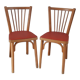 Pair of Baumann bistro chairs N°12 50s