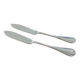 Christofle - Set of 2 fish knives, Rubans croisés model, in silver-plated metal