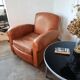 Old leather club chair 1940-1950