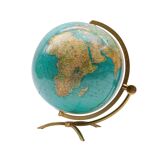 Grand Globe Terrestre Vintage • Verre • Laiton • Columbia Duo • Space Age • 1960