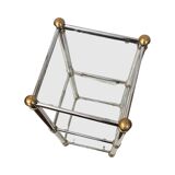 Chrome-plated glass table, shelf, Signal, 1990s.