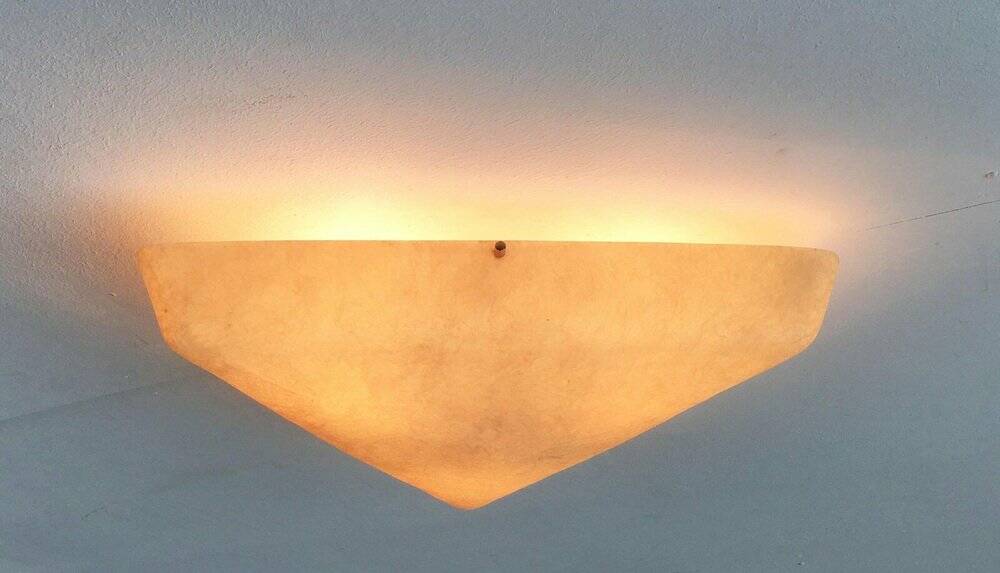 Mid-Century Minimalist Triangular Ceiling Lamp in Fibreglass, 1960s