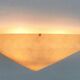 Mid-Century Minimalist Triangular Ceiling Lamp in Fibreglass, 1960s