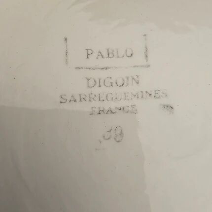 Vintage salad bowl model Pablo from Digoin Sarreguemines.