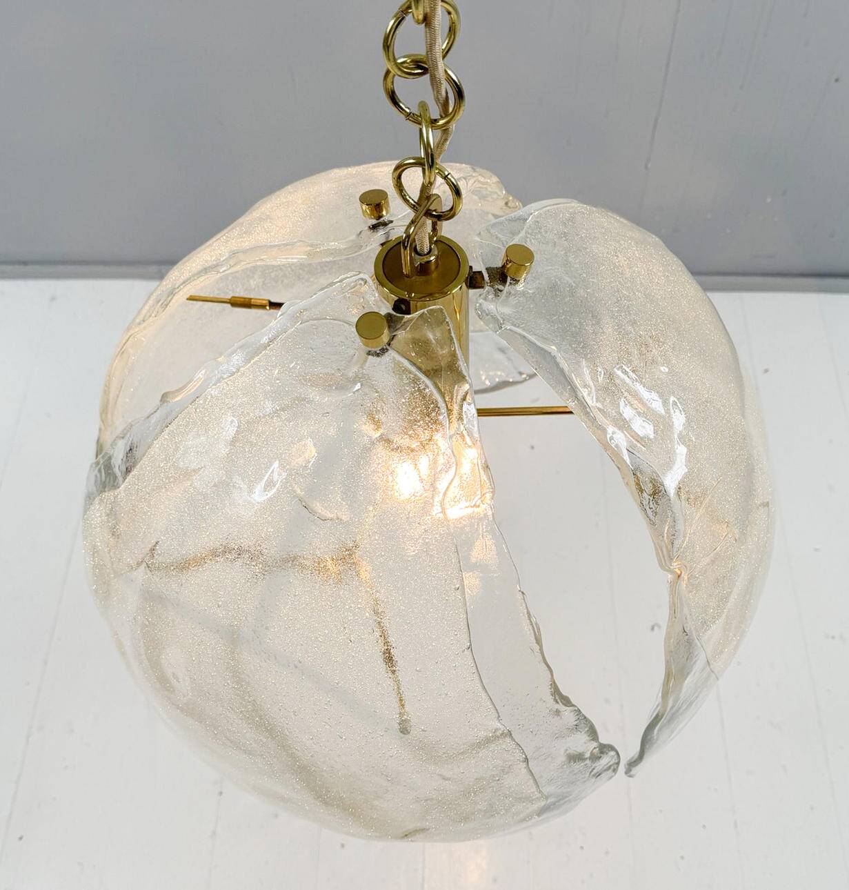 Kaiser Leuchten. Ceiling lamp/pendant lamp, Murano glass, Germany, 1960s.