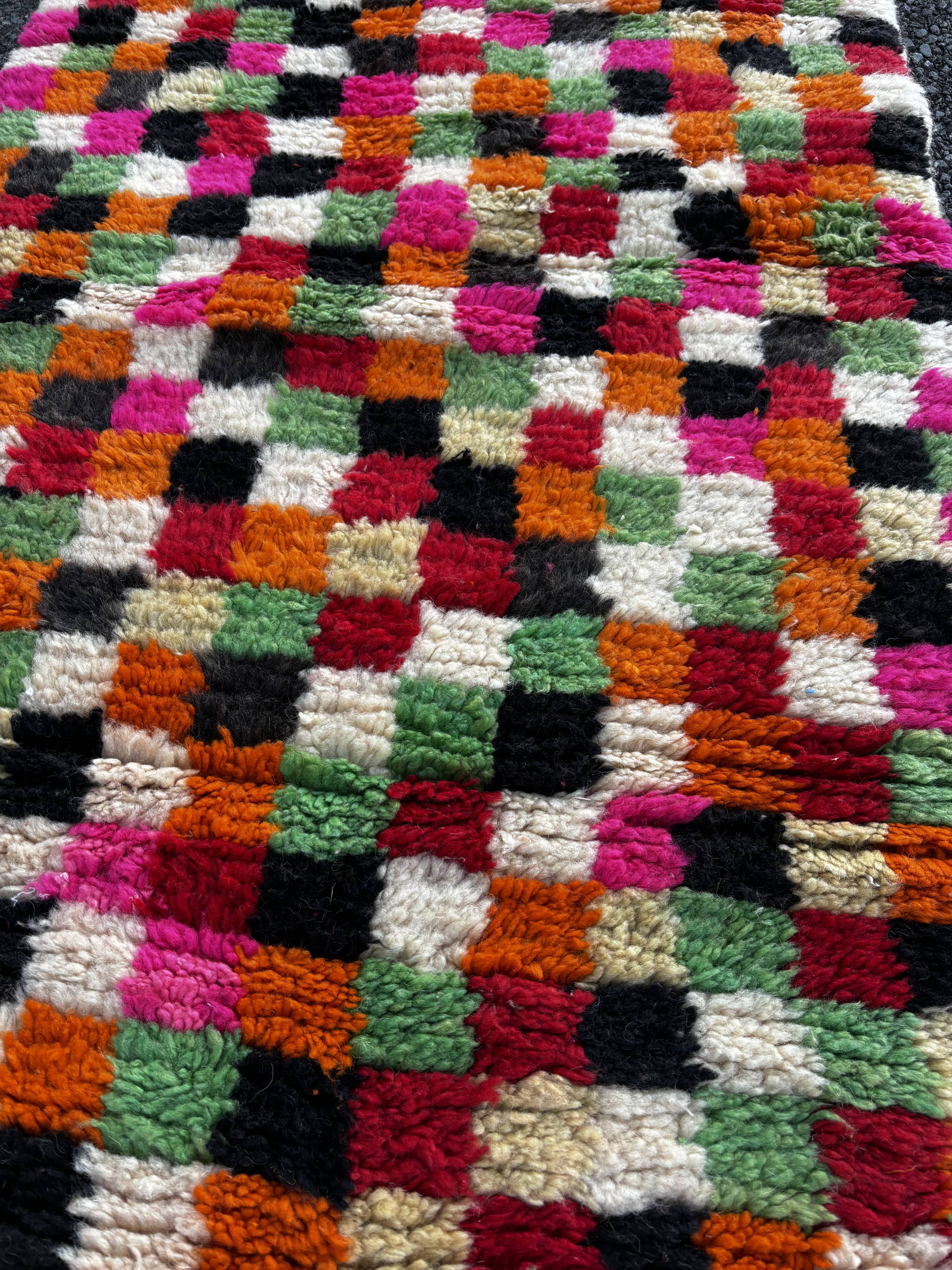 Berber Boujad rug in wool – 80 x 300 cm