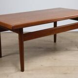 Scandinavian rectangular teak coffee table, 1960