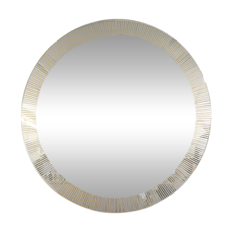 Vintage dressing table with gold trim and mirror, 1950s/1960s