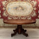 Dining room table with mahogany system, restoration period circa 1830 (4m)