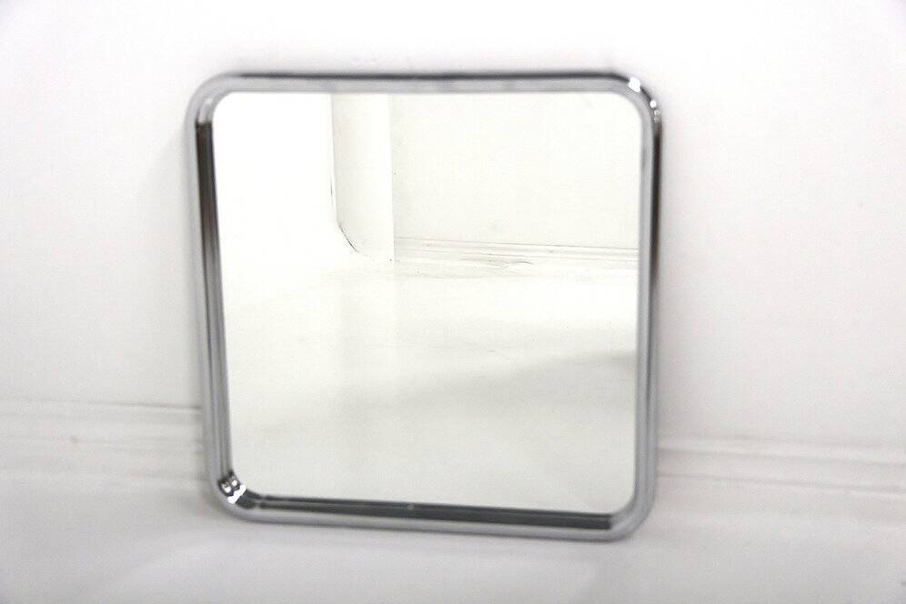 Scandinavian metal mirror, Sweden 1980, 60 x 60cm