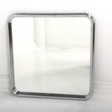 Scandinavian metal mirror, Sweden 1980, 60 x 60cm