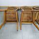 Set of 4 vintage wooden bistro chair