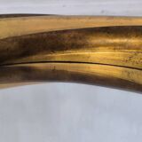 Victorian English Round Grand Mirror – Gilded Wood & Bevelled Glass