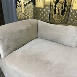 Art Deco era meridian in taupe velvet