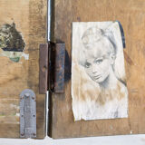 Antique industrial workbench