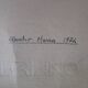 Claudio morra - original drawing - 1974 - man on a bench