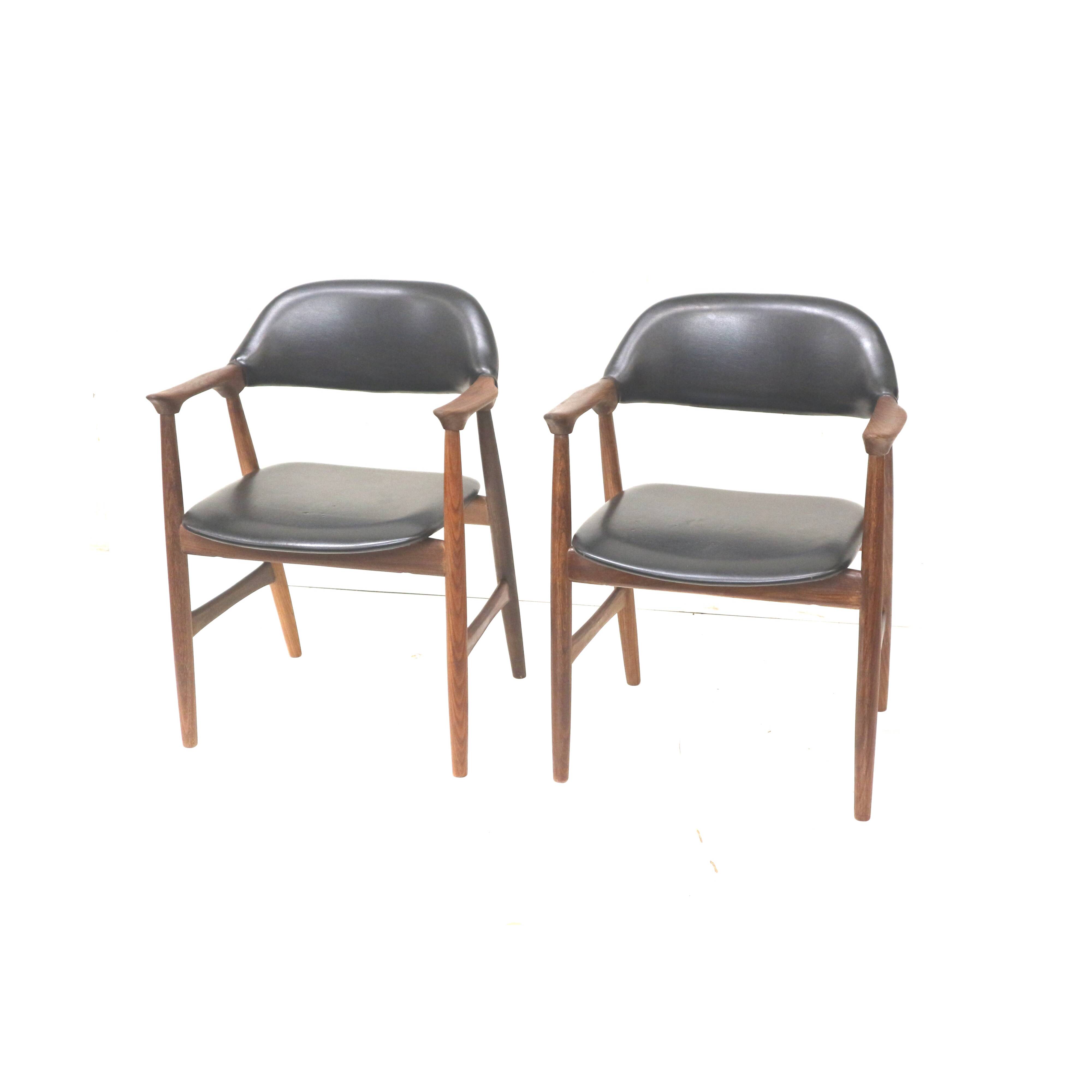 Set of 2 Mahjongg cow horn chairs