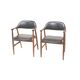 Set of 2 Mahjongg cow horn chairs