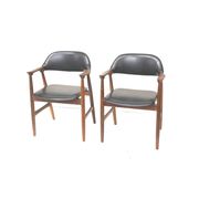 Lot de 2 chaises Mahjongg en corne de vache