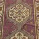 Vintage Burgundy Cream Runner Rug, 78x332Cm
