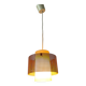Suspended lamp in pink metal and plexiglass, Danish design, 1960s, Denmark.