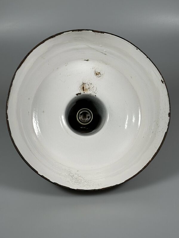 1930s/1940s Ceiling Lamp Industrial Lamp Enamel Loft Metal Bauhaus Design