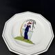 3 octagonal Art Deco plates in Médicis porcelain