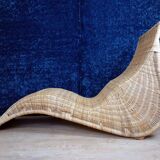 Wicker and rattan lounge chair by Carl Ojerstam for Ikea circa 1980/1990