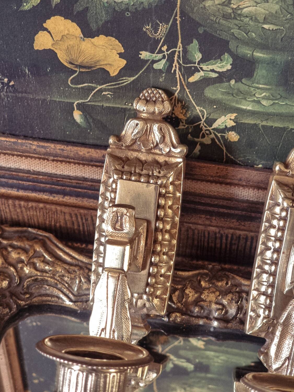 Pair of wall candle holders