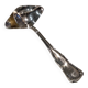 Silver-plated metal ladle for fats and lean meats, by silversmith Ercuis Valencay, 17.6cm