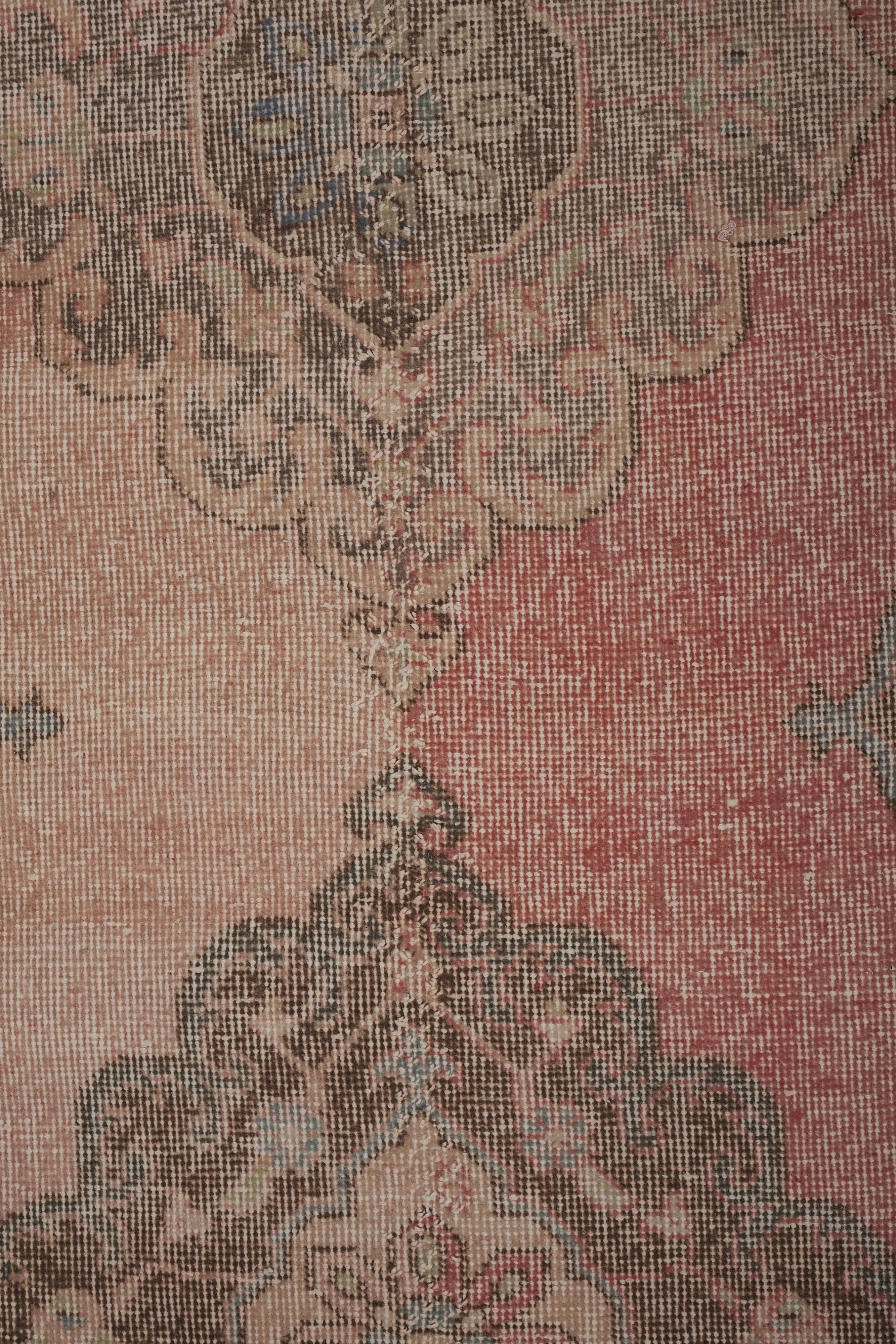 Vintage Turkish Oushak Rug Handwoven 85x740 cm