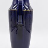 Large ceramic art deco vase by Odyv blue sèvres