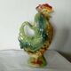 Pichet en barbotine le coq faience de st clement