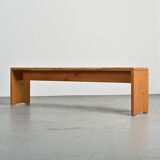 Solid pine bench, Les Arcs 1800, France, circa 1975