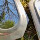Duo de miroirs en métal argenté