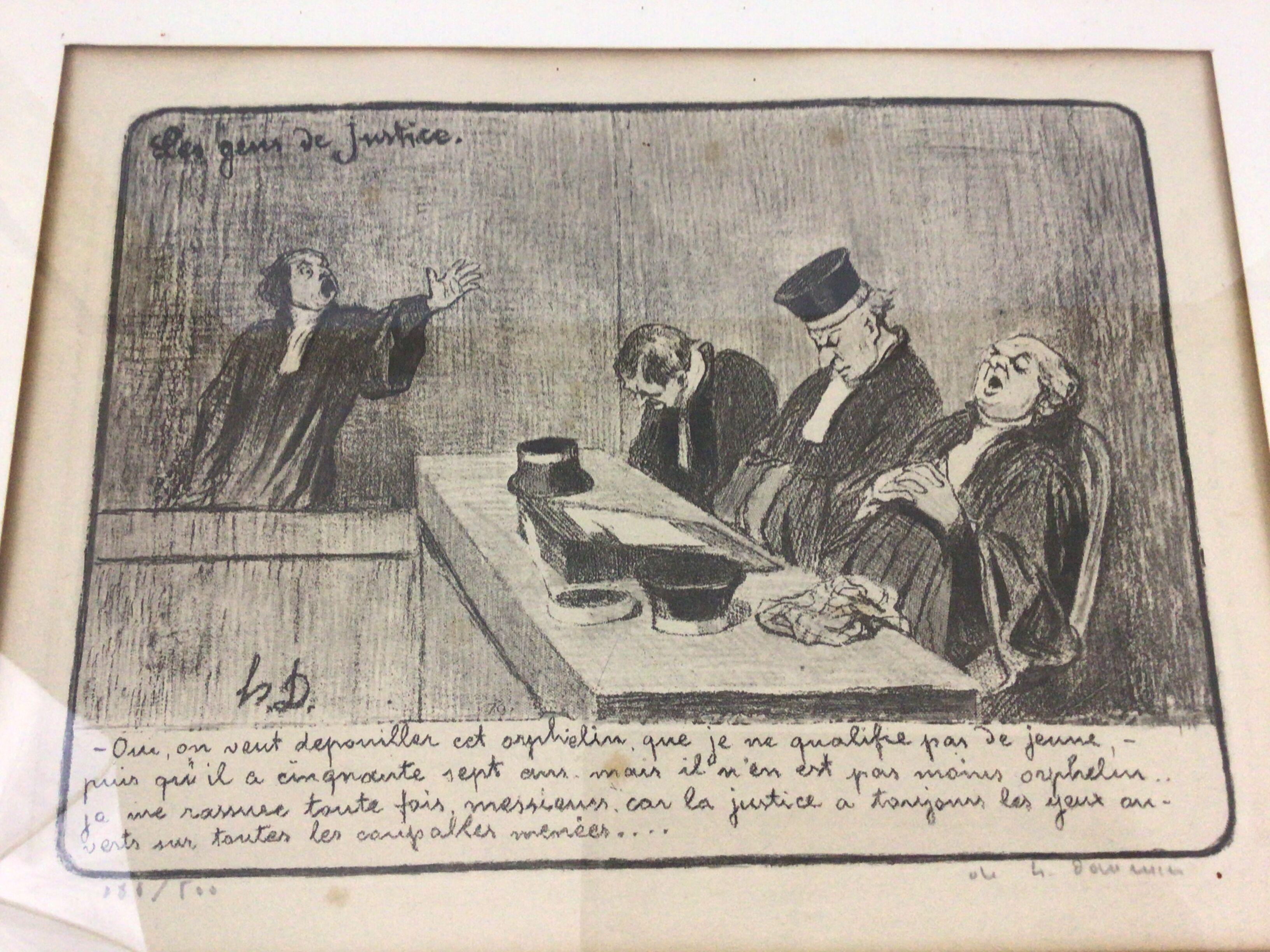 Lithograph Honoré Daumier Les gens de justice