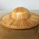 Hat, colonial helmet in bamboo 70s