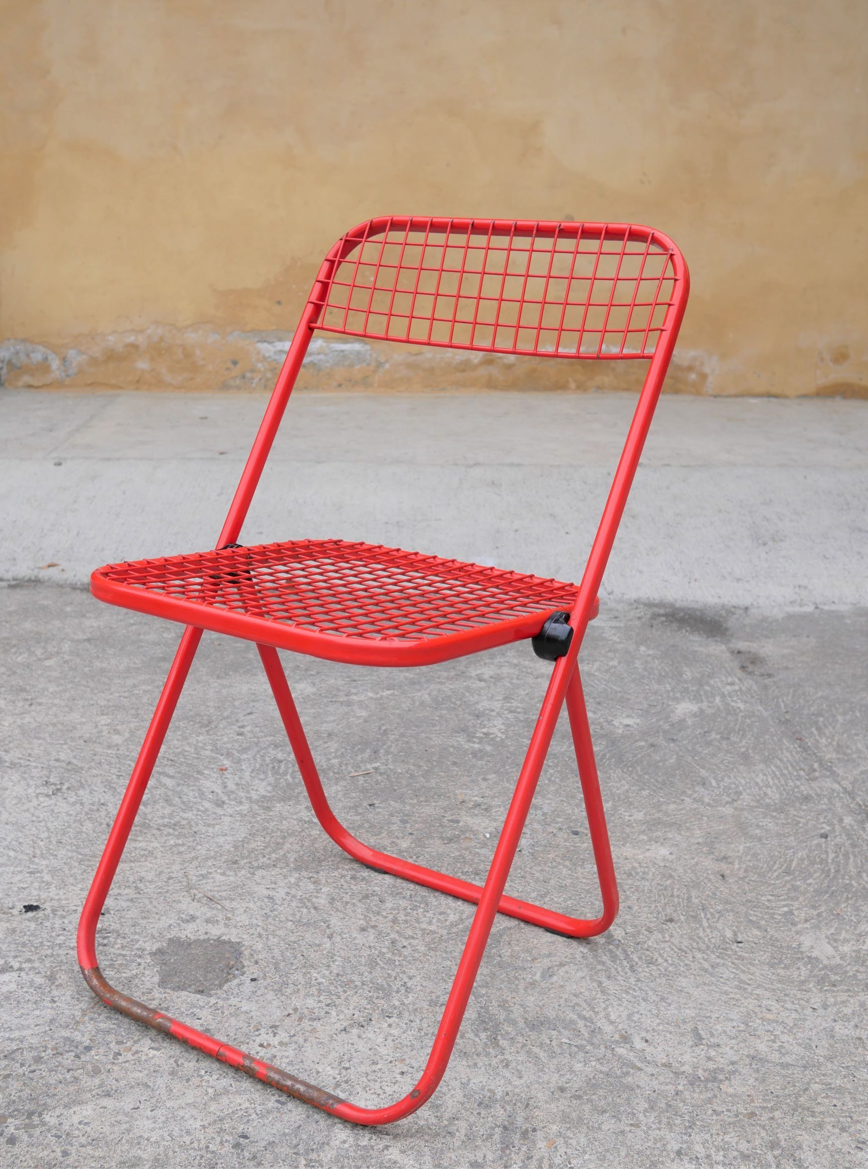 Metal folding chair by Talin editions, years 70