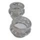 Salt and pepper in cut glass.