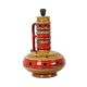 Large Red and Yellow Ceramic Lamp Base, Kil, Scandinavia, 51 cm