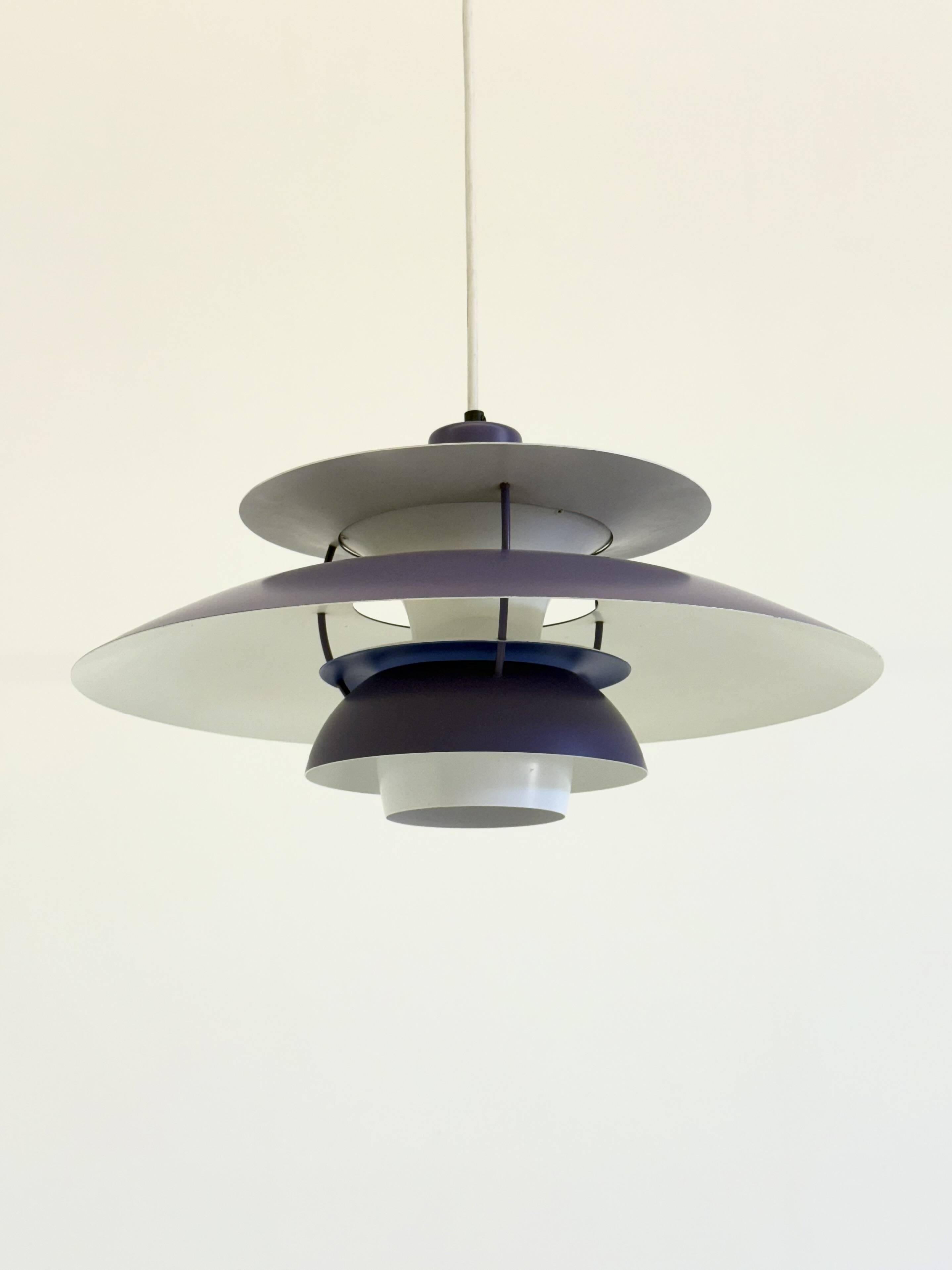 PH5 pendant lamp purple by Poul Henningsen for Louis Poulsen