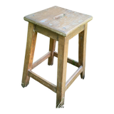 Solid oak workshop stool