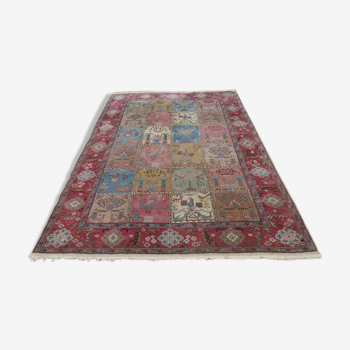 Large vintage oriental rug handmade multicolored TRANSYLVANIAN wool