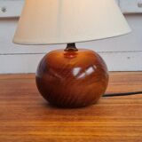 Solid walnut ball lamp