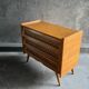 3-drawer chest of drawers with rattan decorations, France 1970s