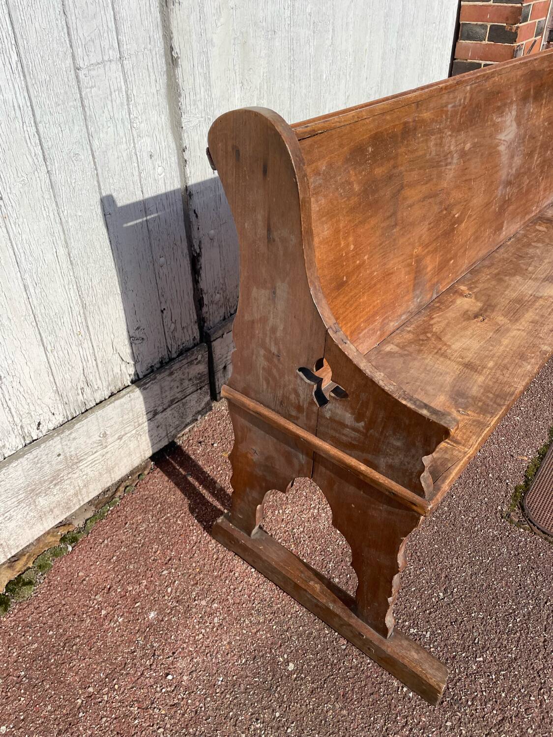 Oak church pew